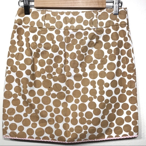 J Crew tan‎ white animal print skirt size tag removed - Picture 3 of 7